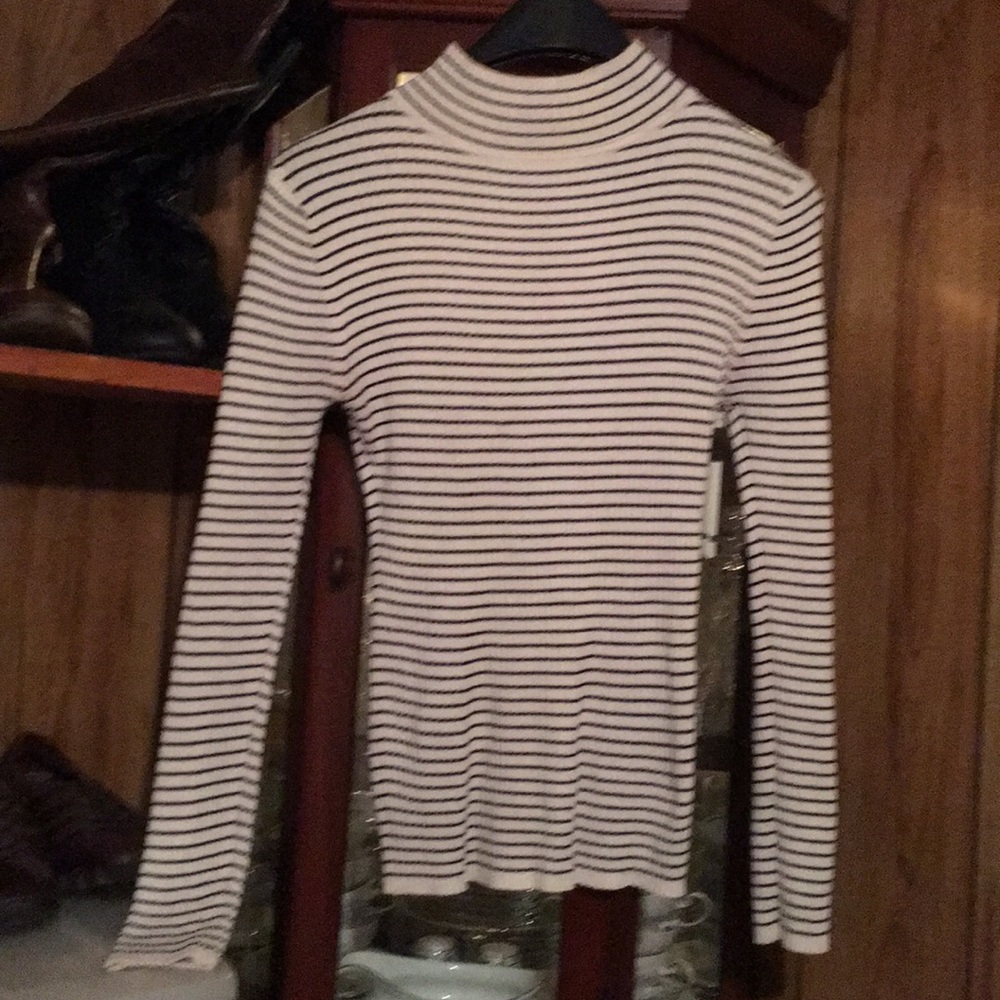 Rue21 Striped mock turtle neck